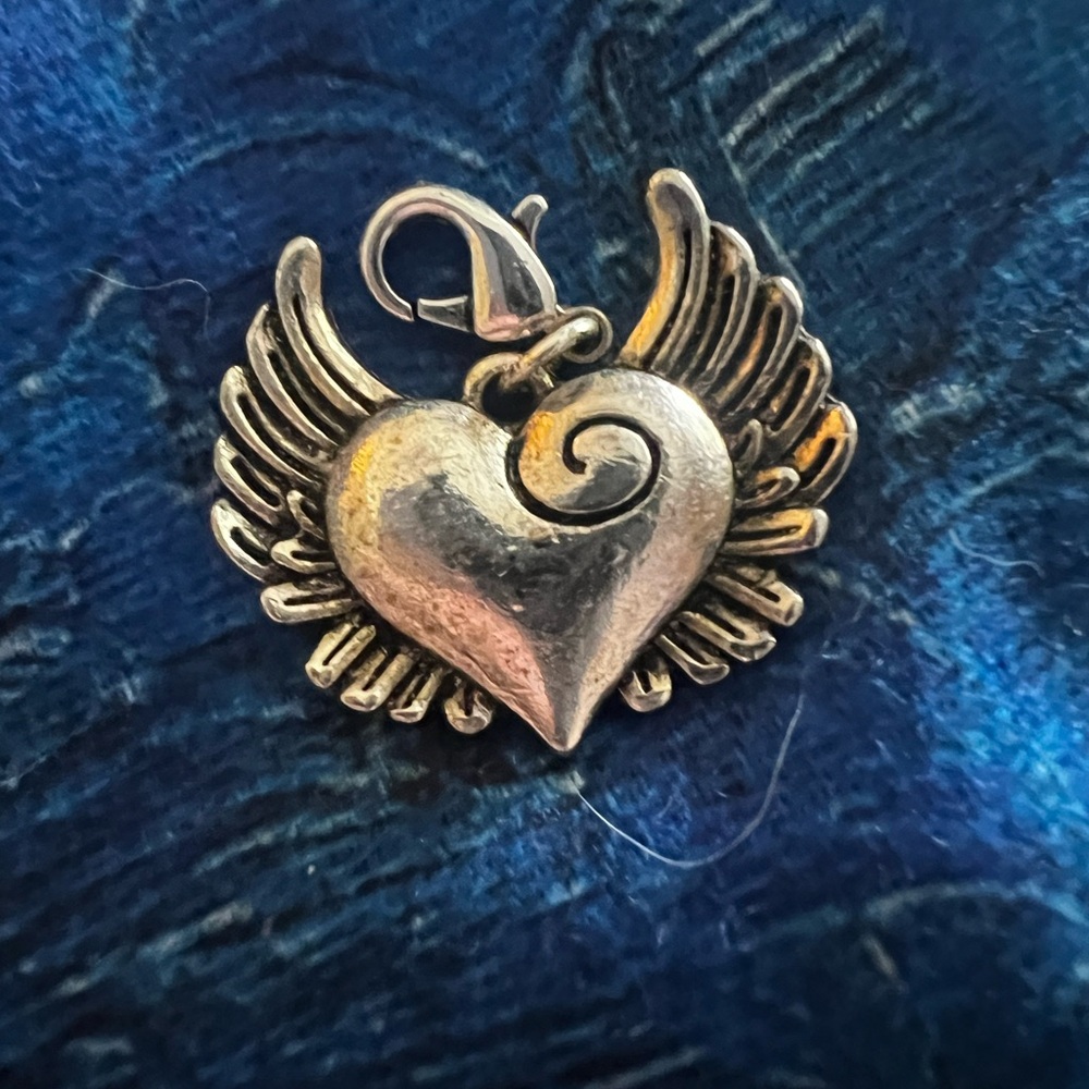 Flying Heart with Wings Pendant Charm